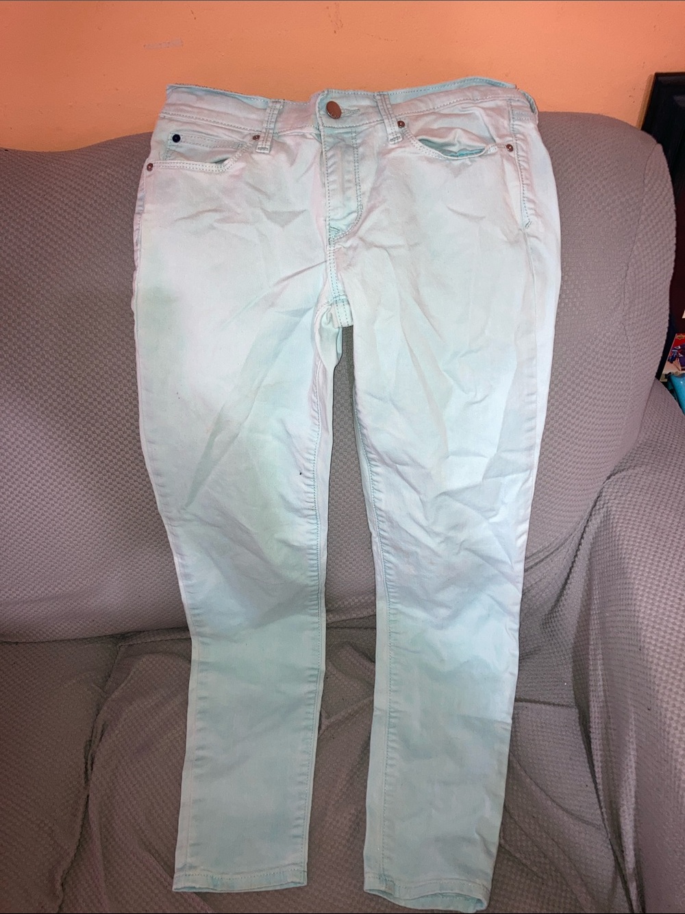 GAP Women’s Mint-Blue Skinny Jeans